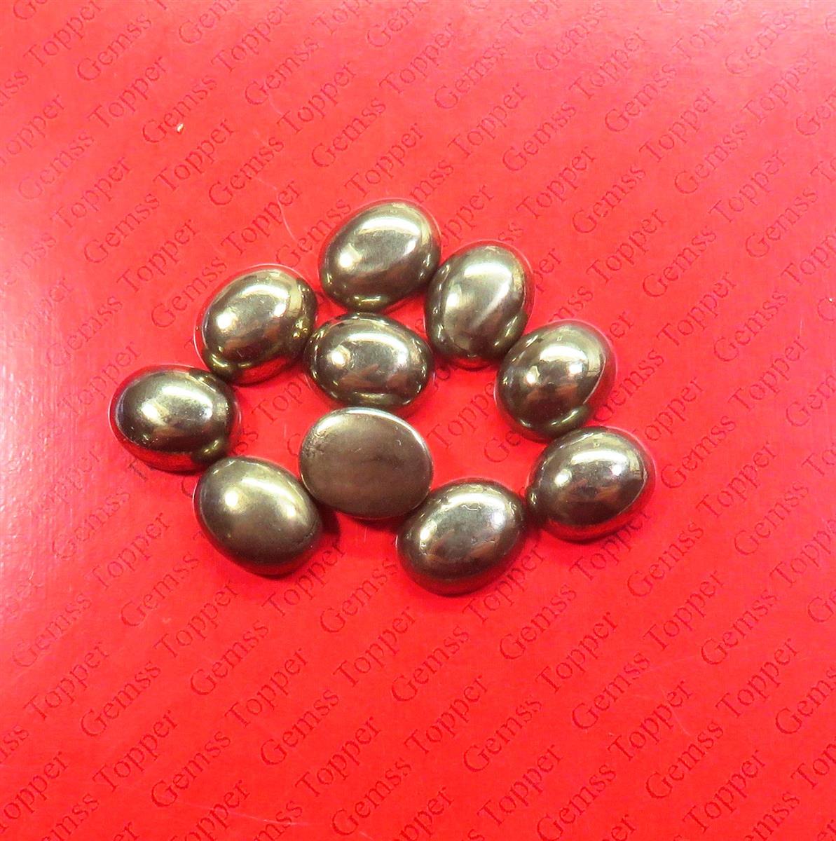 Pyrite 8x10 mm Oval Cabochon